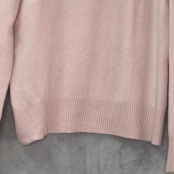 Investments Fine Cashmere Womens Sz L‎ Mock Neck Pink Sweater Soft - Picture 6 of 9